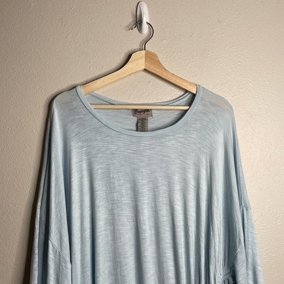 Wrangler Baby Blue Ranch Shirt Top Size 3X - Picture 2 of 7